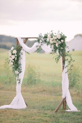 7ft Square Rustic Wood Wedding Arch