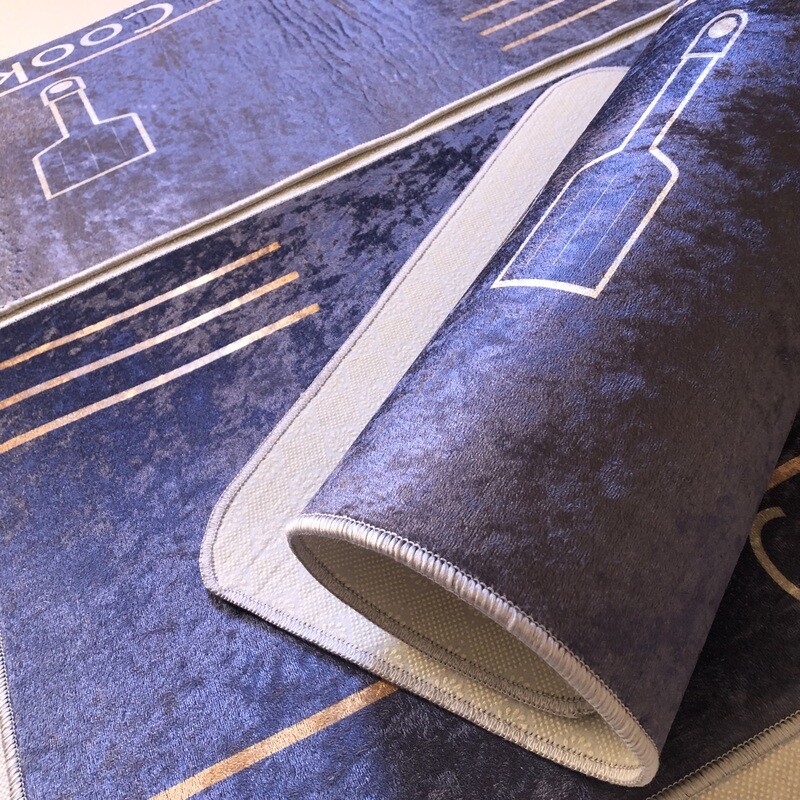 Tapis cuisine gris de lin