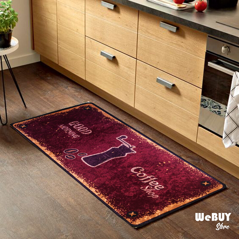 Tapis cuisine Rouge bordeaux