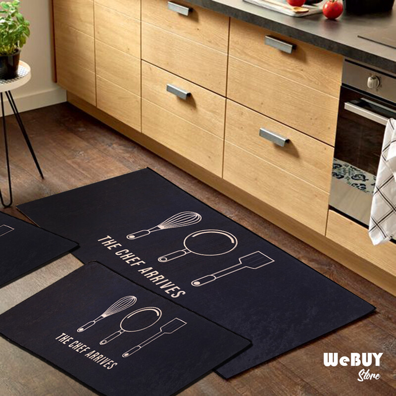 Tapis cuisine noir