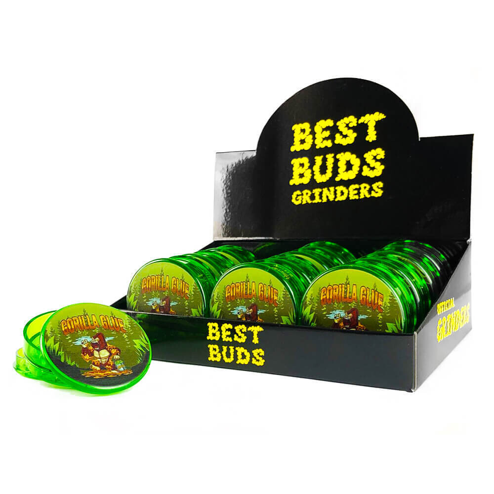 Best Buds Grinder in Plastica Gorilla Glue 3 Parti – 50mm