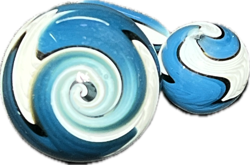 Pillar Marble Set (Original Northstar Glass Rod), Colore: Blue