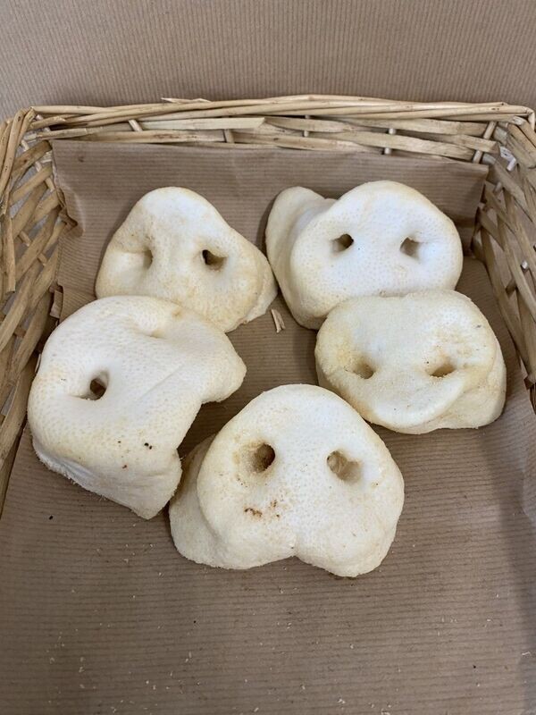 Puffed pig snouts