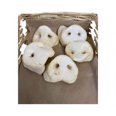 Puffed pig snouts
