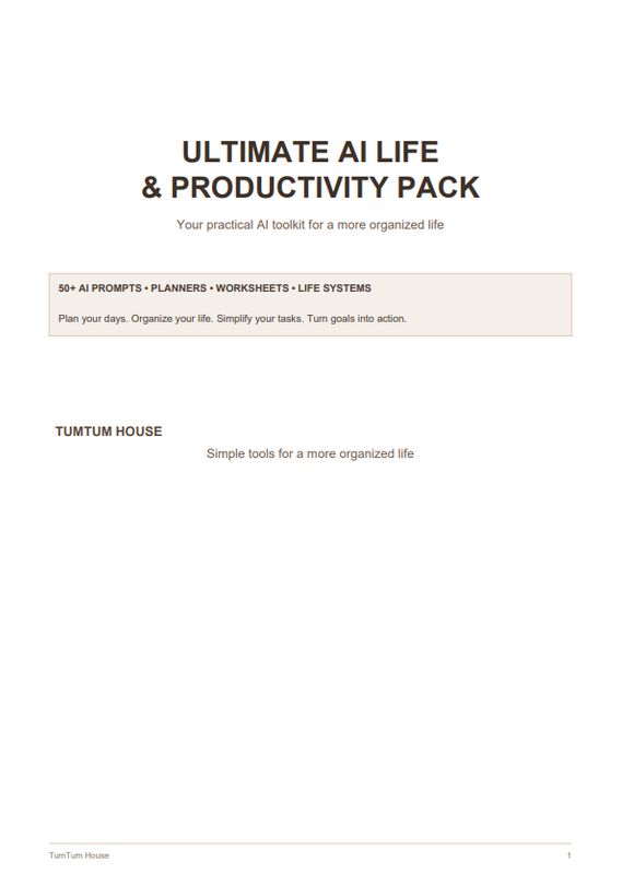 Ultimate AI Life & Productivity Pack Ultimate AI Life & Productivity Pack