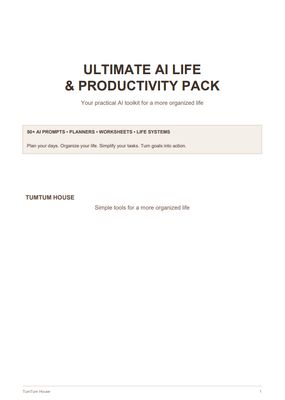 ​Ultimate AI Life &amp; Productivity Pack