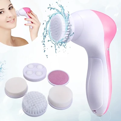 5 IN 1 Face Cleansing Brush Electric Facial Cleaner Wash Machine