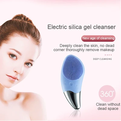 Electric USB Ultrasonic Silicone Face Brush  Washer