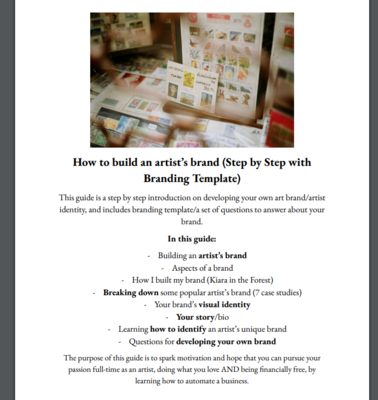 How to Build an Artist's Brand (STEP by STEP with Questions)