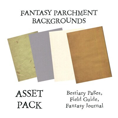 Parchment Backgrounds Pack - Field Guides, Bestiary Pages, Fantasy Journals