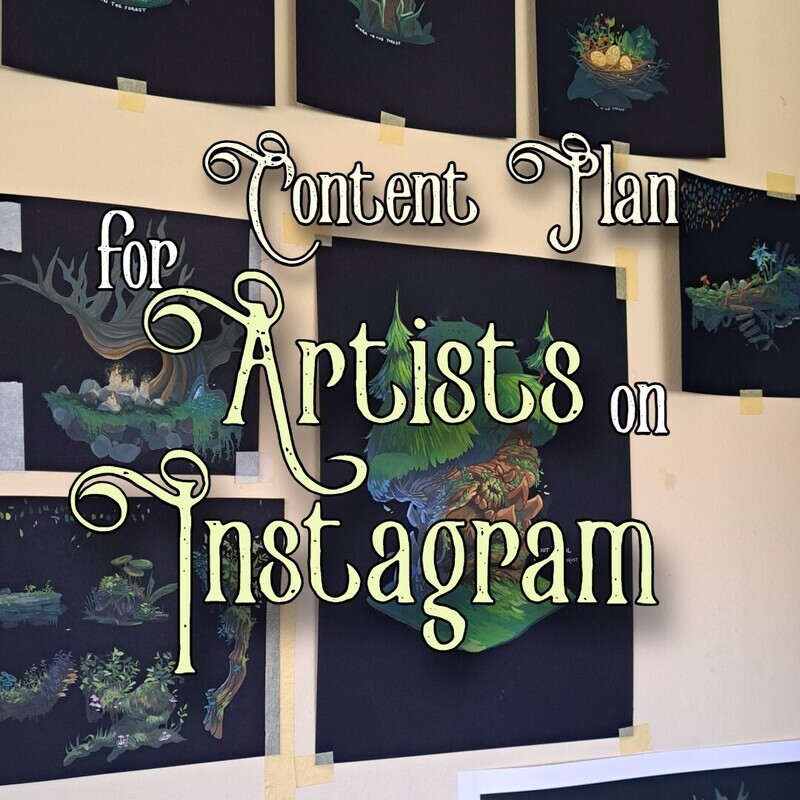 How to create and plan a content strategy for artists on
Instagram + 1 month content plan template