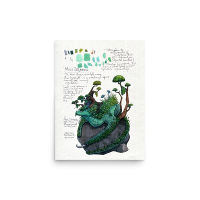 Moss Dragon Sketchbook Page