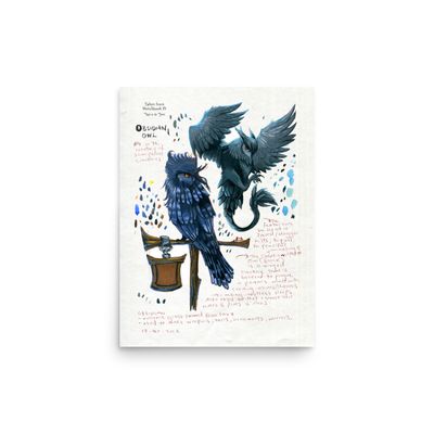 The Obsidian Owl Sketchbook Page