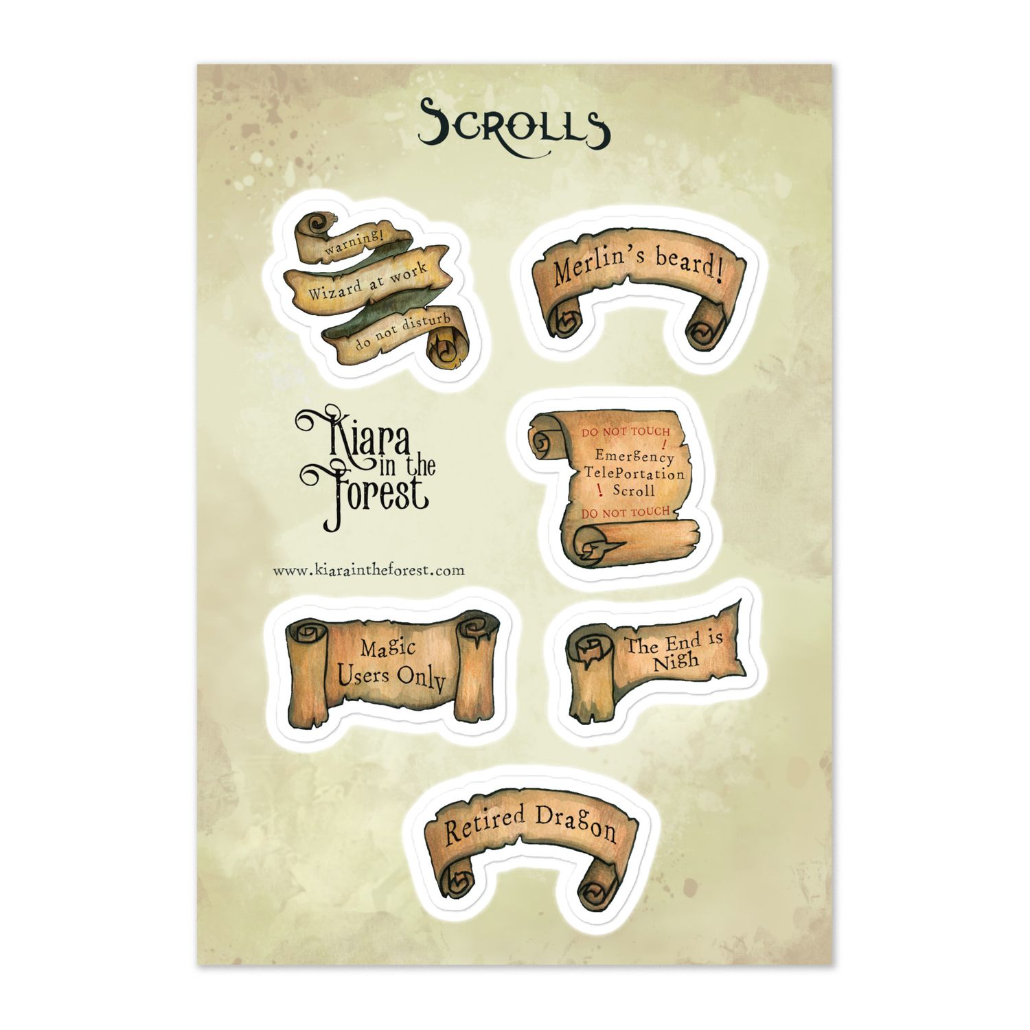 Scrolls Sticker Sheet
