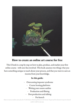 How to create an online art course for free (Step by Step Prompts + Checklist)