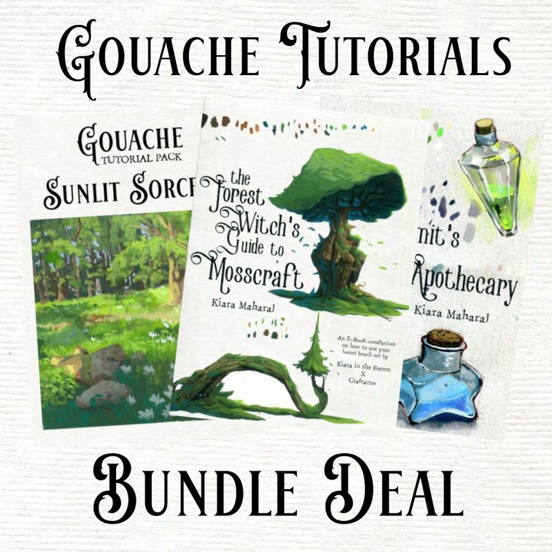 Gouache Tutorial Packs - Bundle of 4