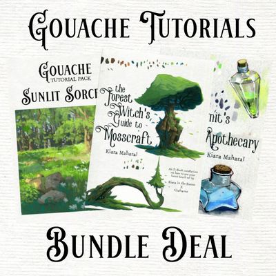 Gouache Tutorial Packs - Bundle of 4