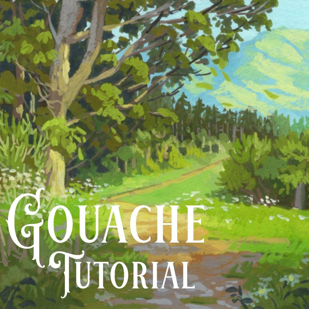 Mountain Path - Gouache Tutorial Pack