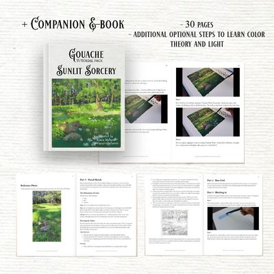 Gouache Tutorial Pack - Bundle Deal | Nature Scenes