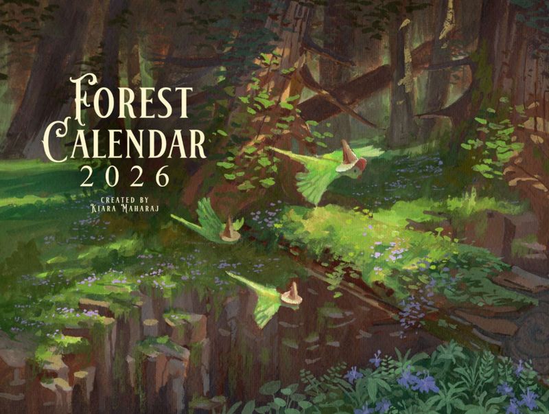 Forest Calendar 2026 - 13 Full Page Illustrations