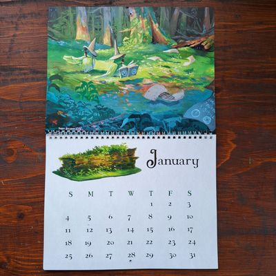 Forest Calendar 2026 - 13 Full Page Illustrations