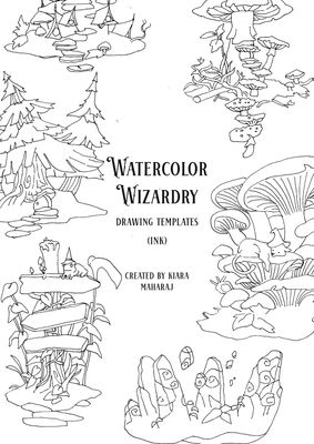 Watercolor Wizardry Drawing Templates