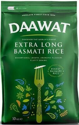 Daawat Extra Long Basmati Rice Green 10kg