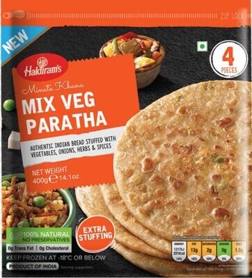 Haldiram Veg Mix Paratha(Vegan) 400g