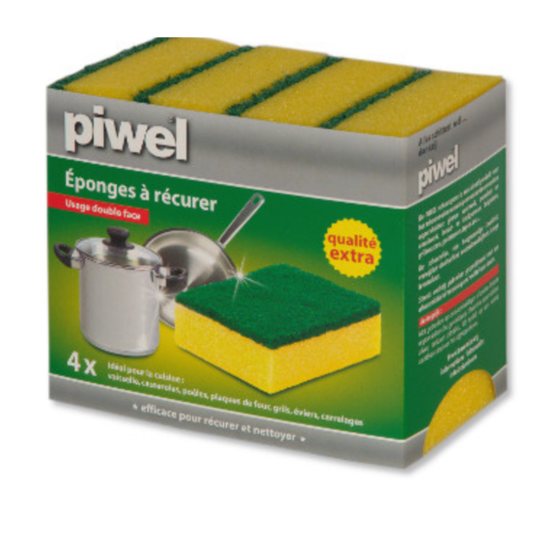 Piwel Double Sided Sponge 4pcs