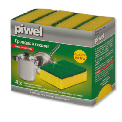 Piwel Double Sided Sponge 4pcs