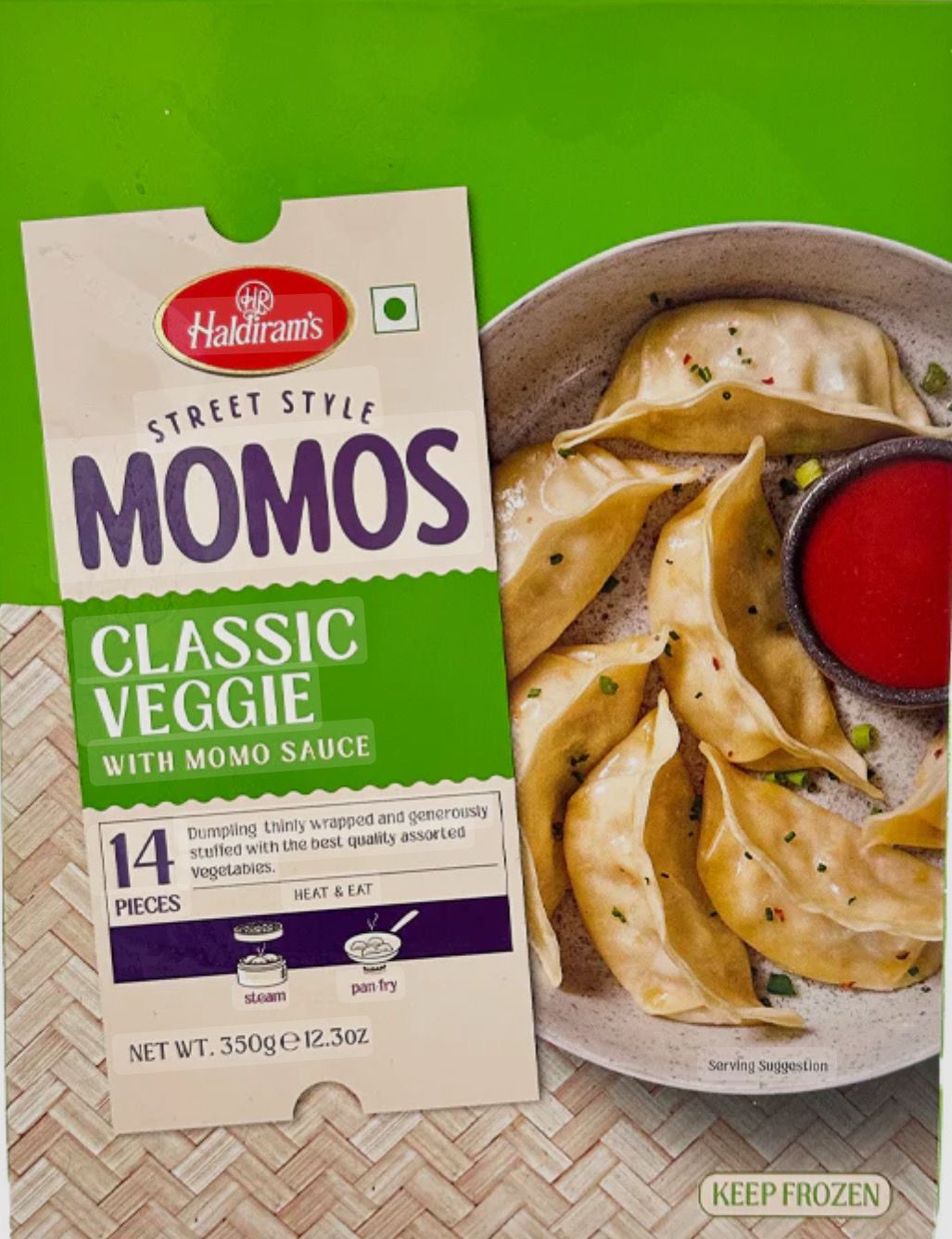 Haldiram&#39;s Momos Classic Veggie With Momo Sauce