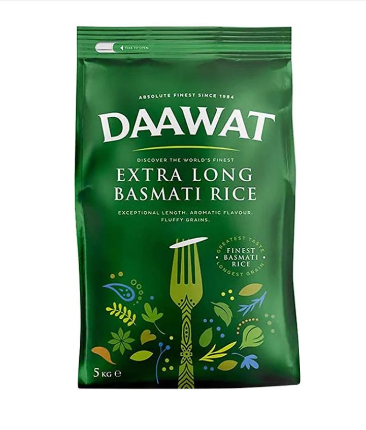 Daawat Extra Long Basmati Rice Green 5kg