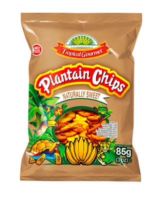 Tropical Gourmet  Plantain Chips Naturally Sweet 85 gr