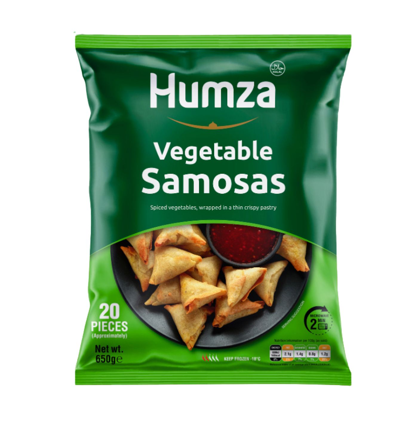 Humza Frozen Veg. Samosas 650g (20pcs)
