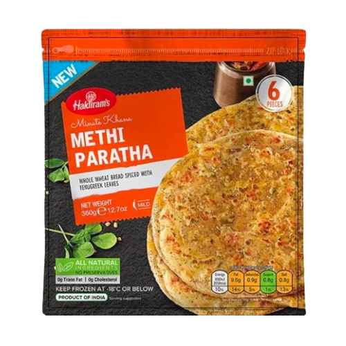 Haldiram&#39;s Frozen Methi Paratha - 6pcs