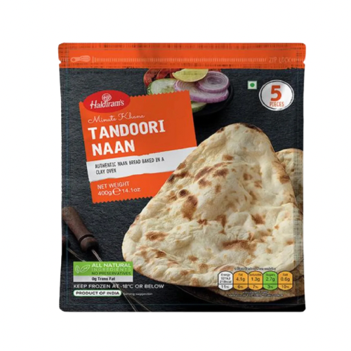 Haldiram&#39;s Tandoori Plain Naan 400g