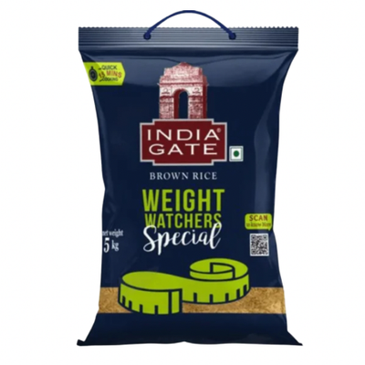 India Gate Brown Sona Masuri Rice 5 kg