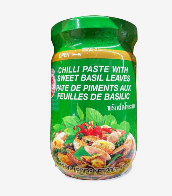 Cock Brand Chilli Paste With Sweet Basil Leaves 200g