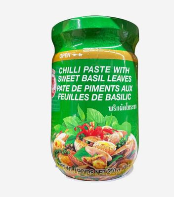 Cock Brand Chilli Paste With Sweet Basil Leaves 200g