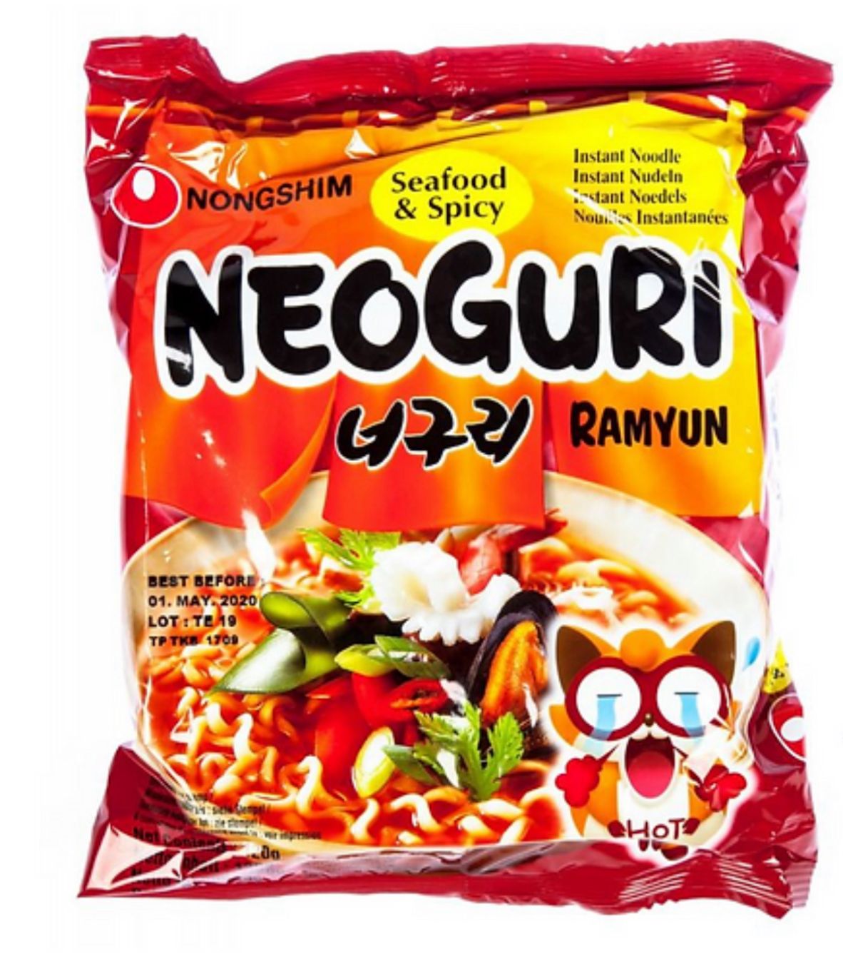Nongshim Seafood And Spicy Neoguri Ramyun 120g
