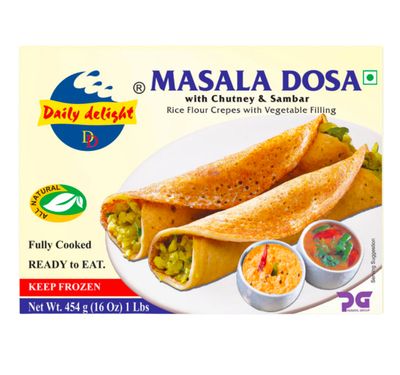 Daily Delights Masala Dosa With Chutney And Sambhar 454g