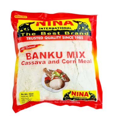 Nina Banku Mix Cassava And Corn Meal 907g
