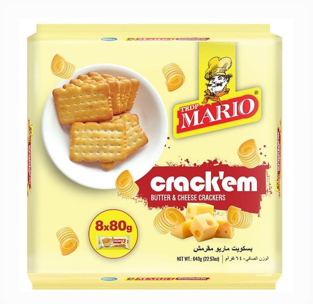 TRDP Mario Crackem Butter And Cheese Flavoured Crackers 640g
