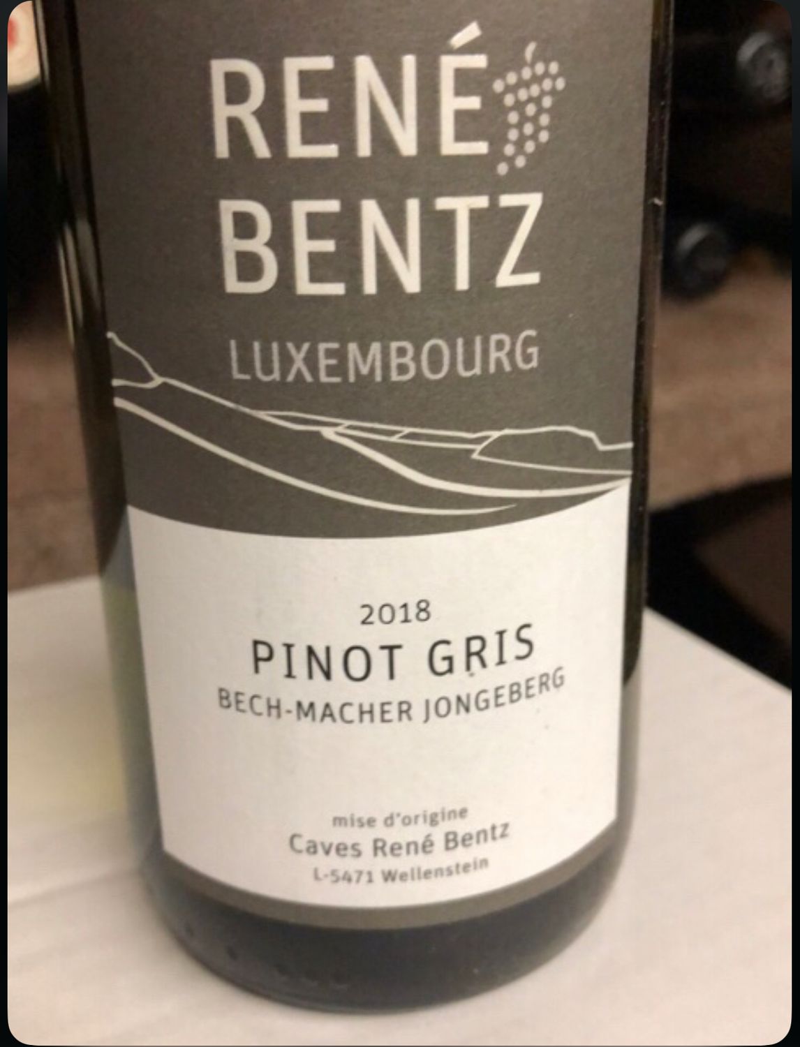 René Bentz Pinot Gris Bech-Macher 75cl