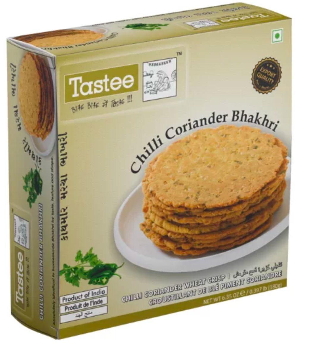 Tastee Chilli Coriander Bhakhri 180g