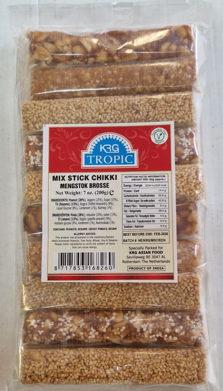 Krg Mix Stick Chikki 200g