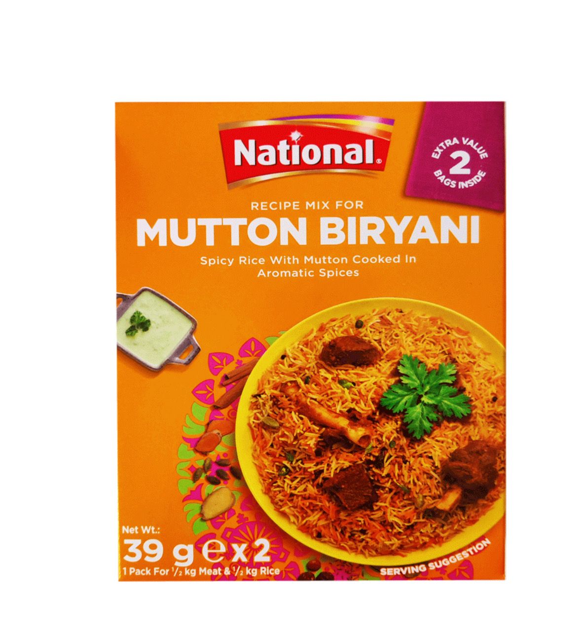 National Mutton Biryani Masala  39x2g