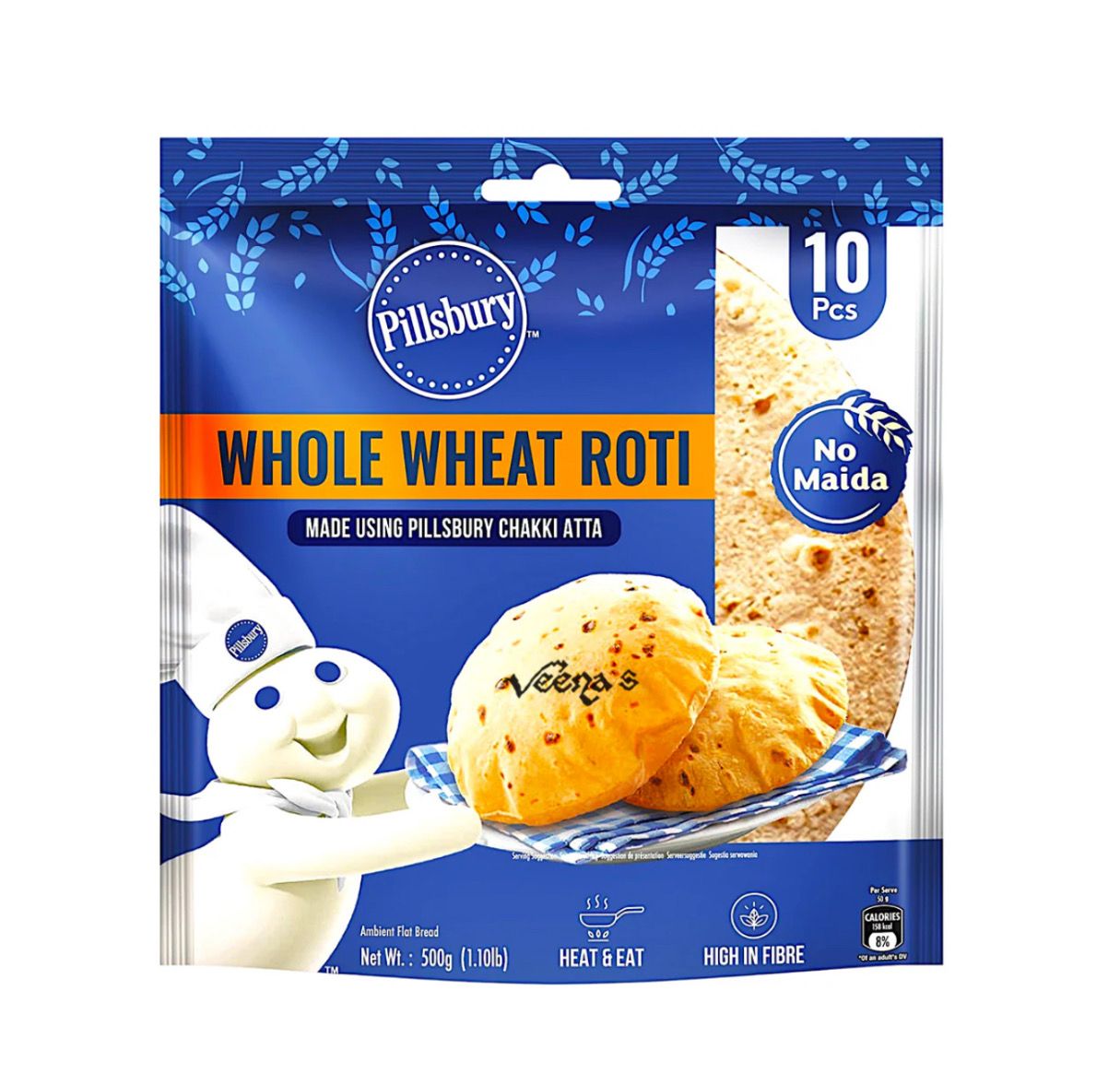 Pillsbury Whole Wheat Roti 500gm