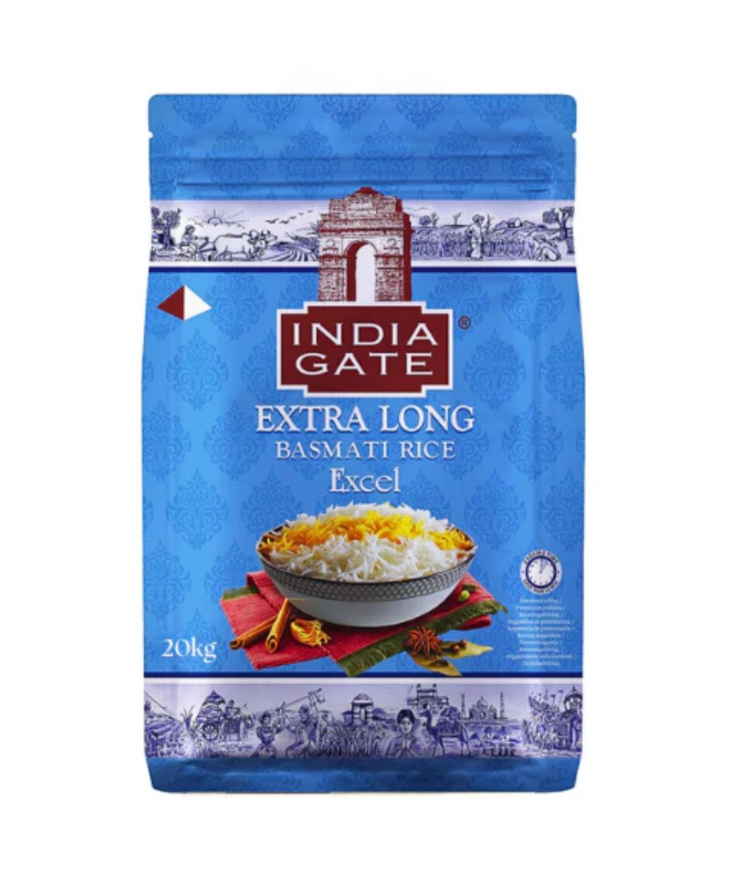 India Gate Extra Long Basmati Rice 20kg