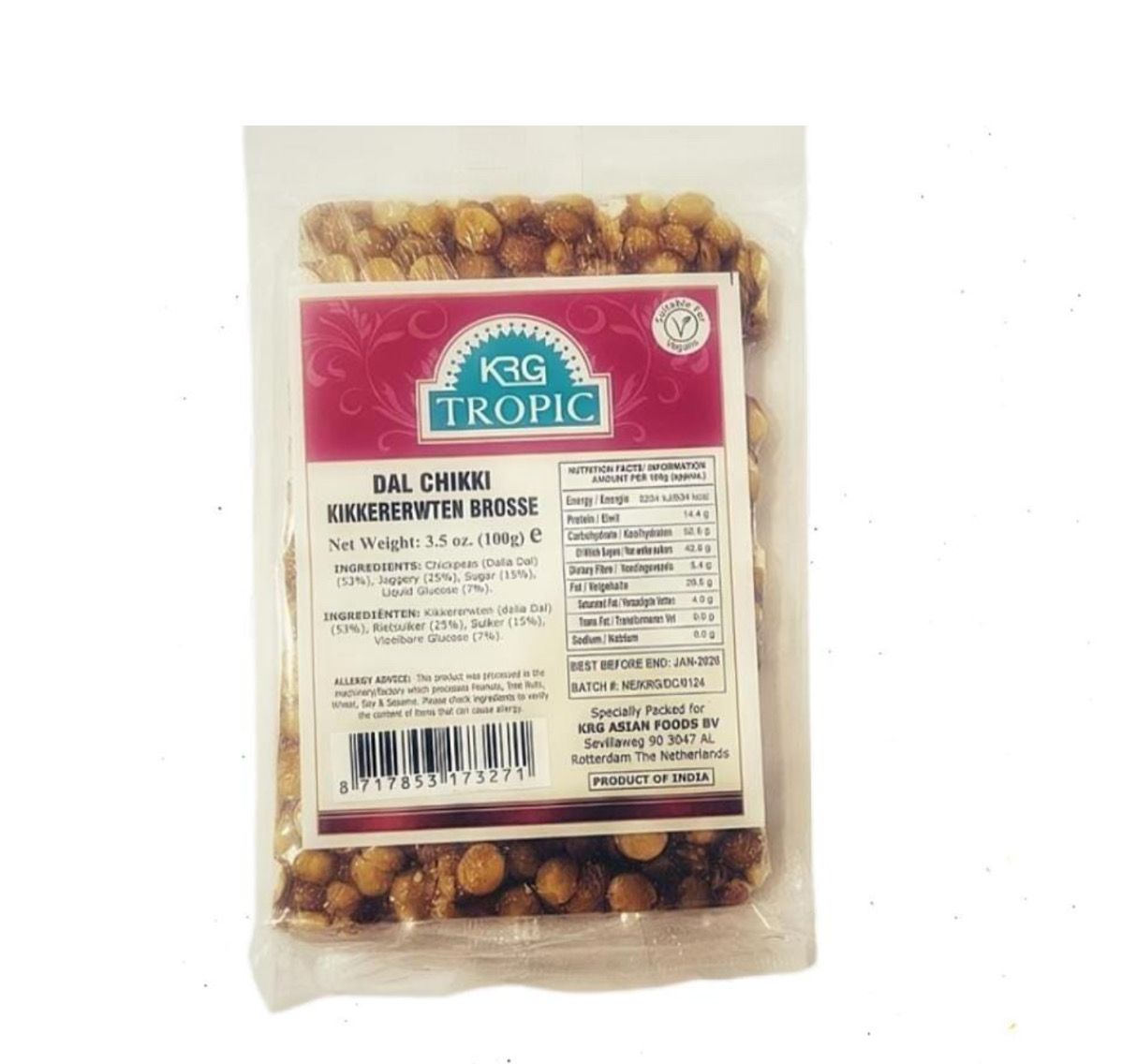 Krg Tropic Dal Chikki 100gm